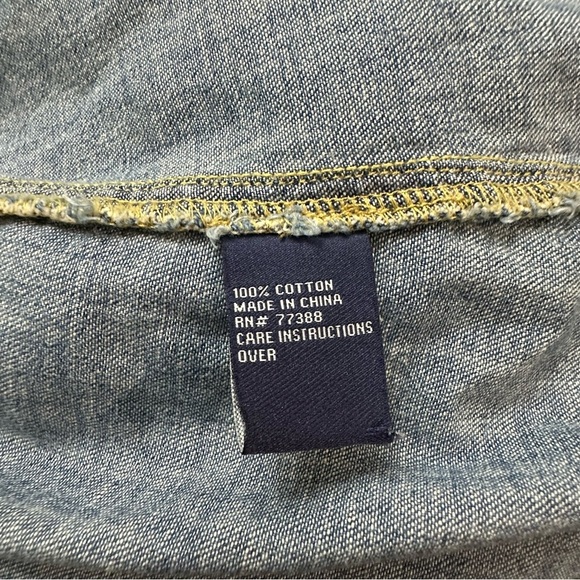 Madewell Denim Button Up Shirt Long Sleeve Snap Button SZ XSmall Blue Western - Picture 5 of 9